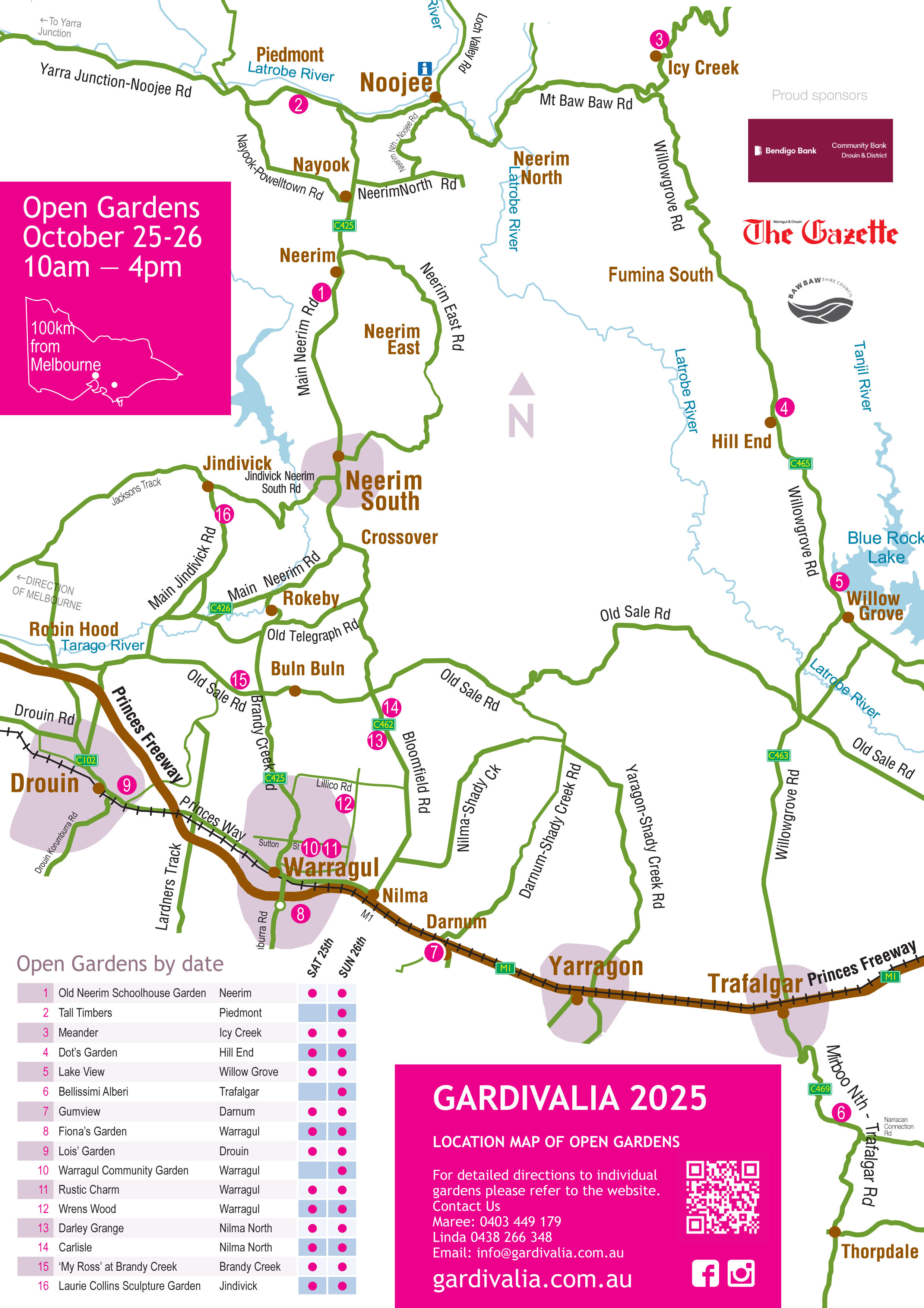 Map and Calendar 2025